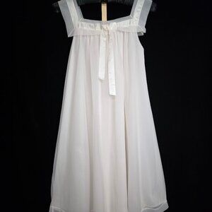 Vintage 60's Henson Kickernick Nylon Nightgown Pink Bow 32